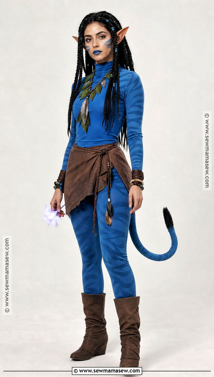 Minimal Makeup Avatar Costume - 35 Avatar Costume Ideas for Women