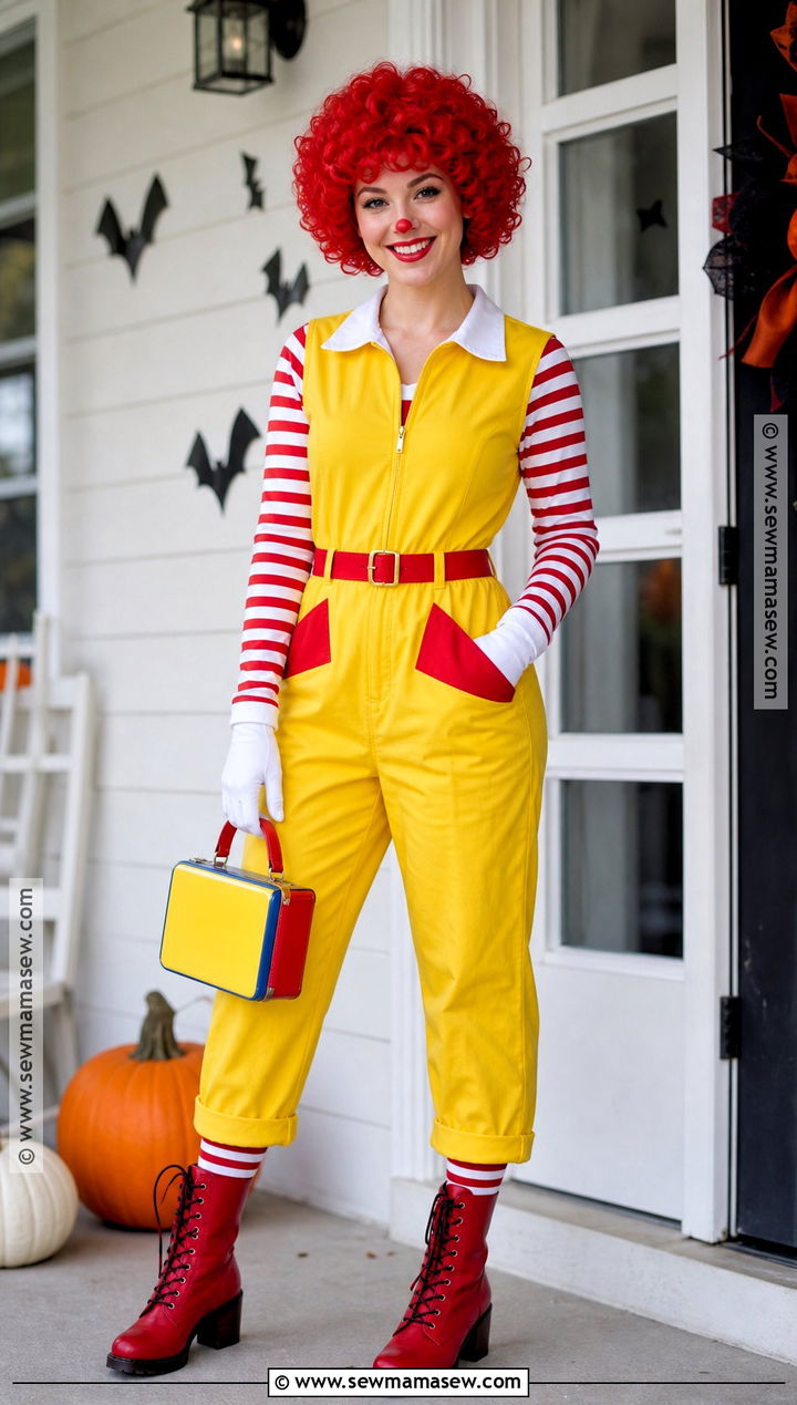 Minimal Makeup Ronald McDonald Costume - 30 Ronald Mcdonald Costume Ideas for Women
