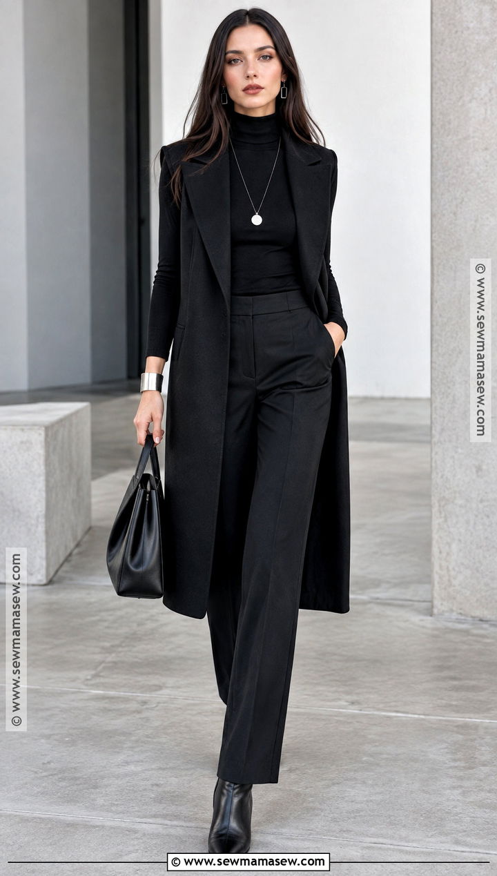 Minimalist Black Witch Outfit - 30 witch outfits aesthetic