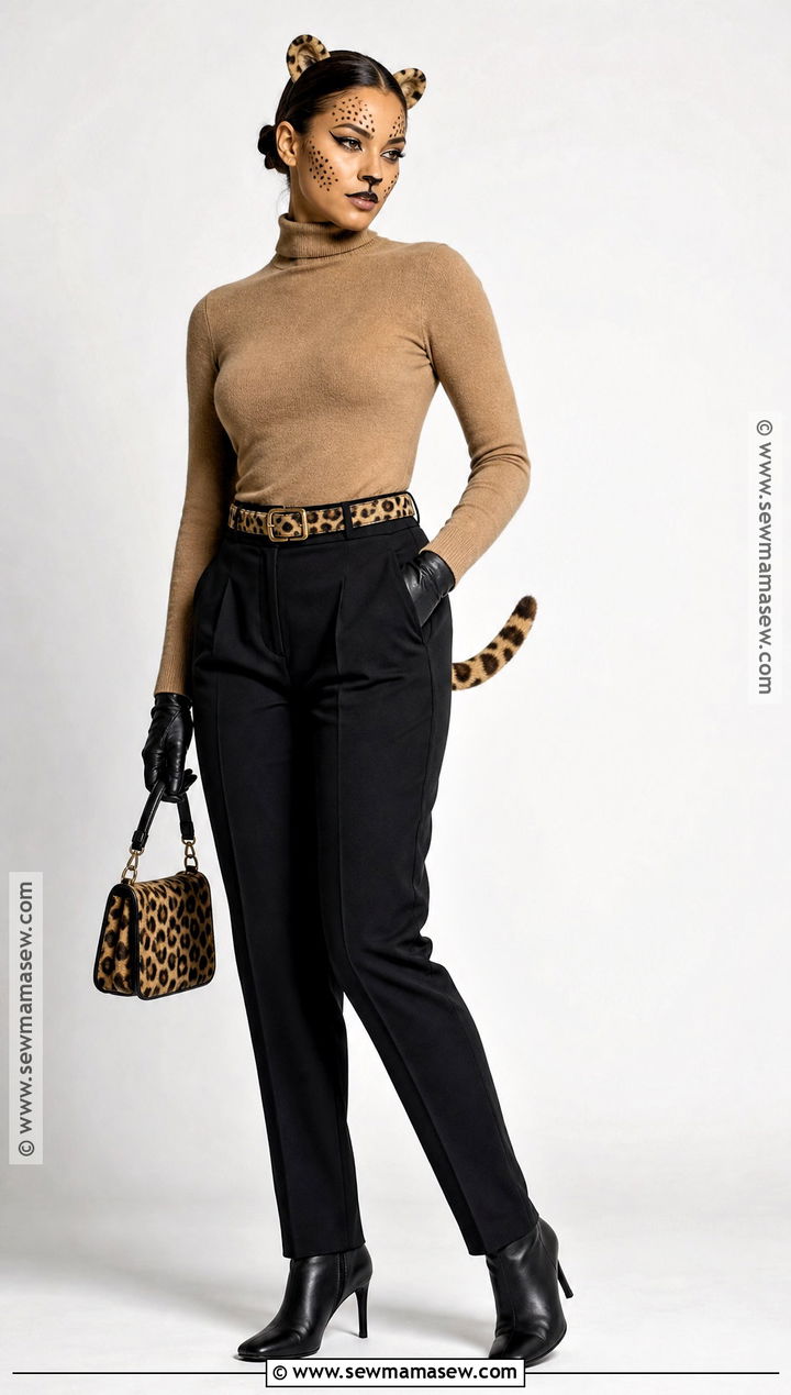 Minimalist Cheetah Costume With Face Paint - 50 cheetah costume ideas