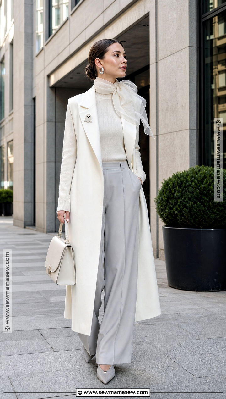 Minimalist Ghost Outfit In Cream And Gray - 30 Ghost Outfit Ideas
