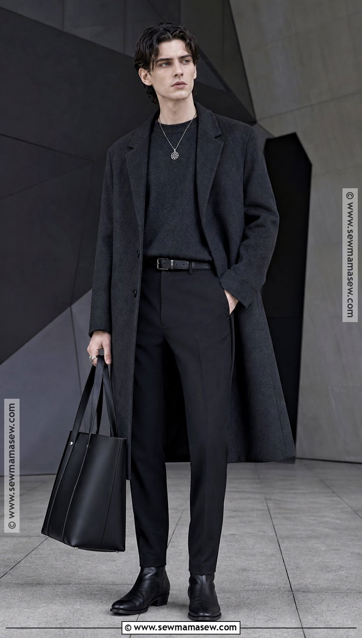 Minimalist Vampire Outfit With Charcoal Layers - 30 male vampire outfit ideas
