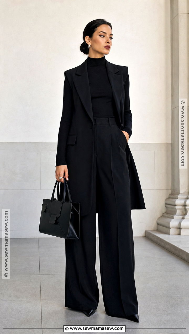 Minimalist Witch Outfit In All Black - 35 witches outfit ideas