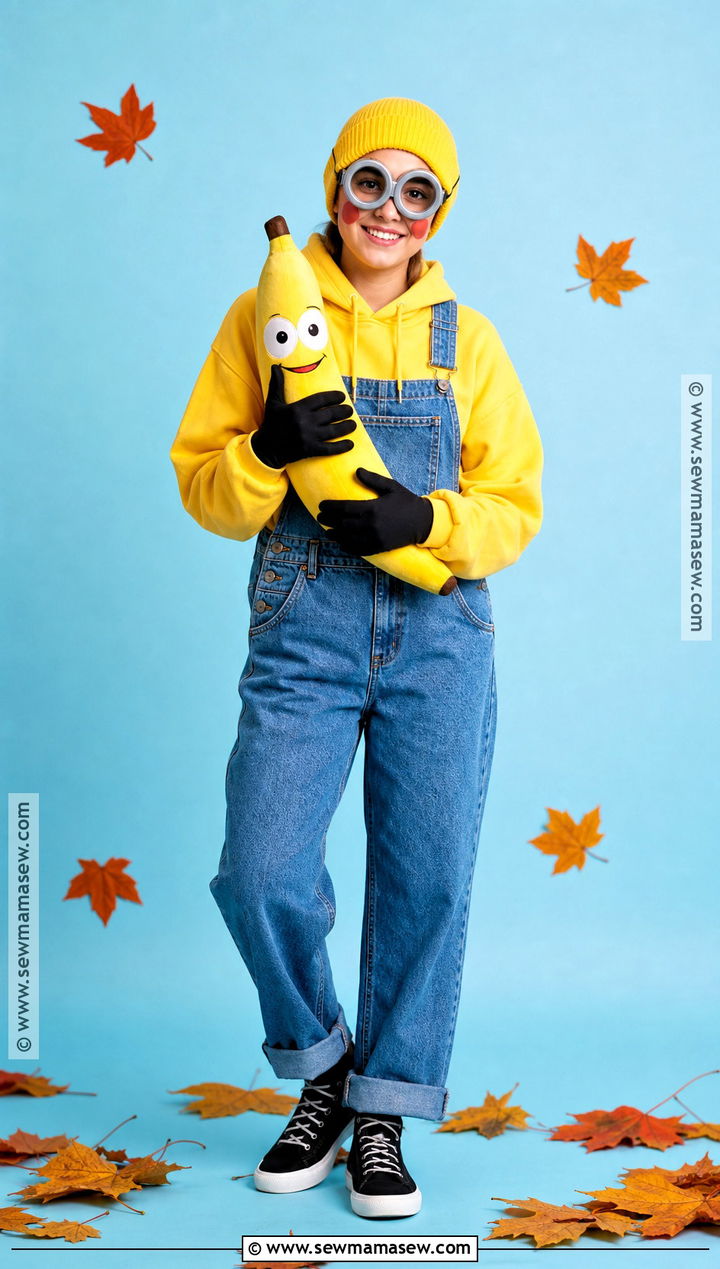 Minion Costume With Yellow Hoodie - 50 halloween costumes ideas
