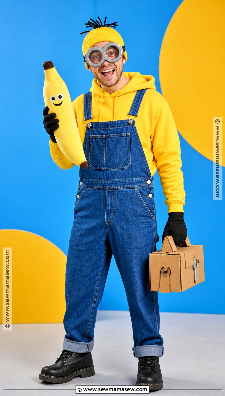 Minion Costume With Yellow Hoodie - 45 mens halloween costumes