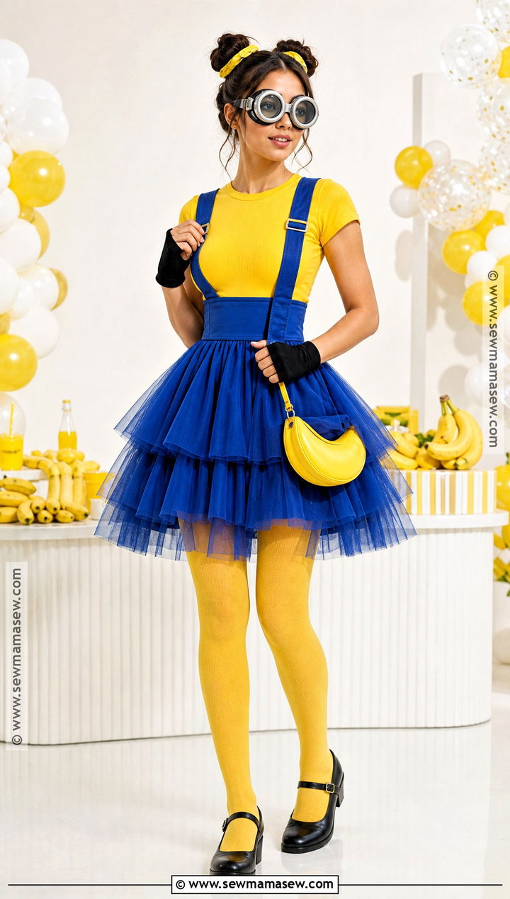 Minion Dress Costume With Tulle Skirt - 30 minons outfit costume ideas