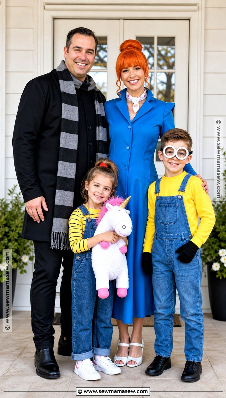 Minion Family Costume With Gru Lucy And Agnes - 30 minons outfit costume ideas