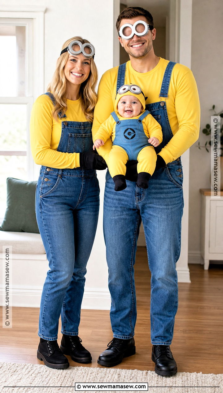 Minion Parents And Baby Costume - 45 minions costume ideas