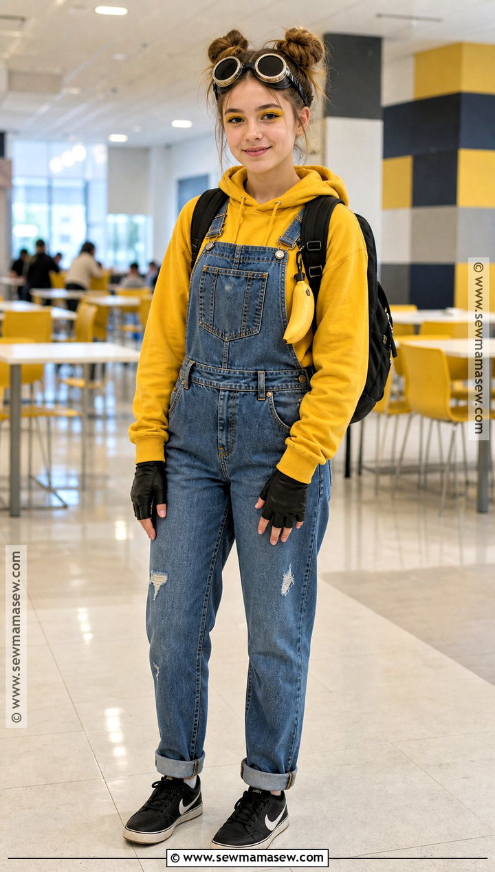 Minion Yellow Hoodie Costume - 30 high school halloween costumes