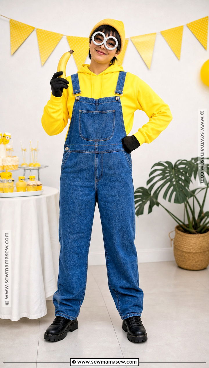 Minion Yellow Overalls Costume - 30 Yellow Halloween Costumes