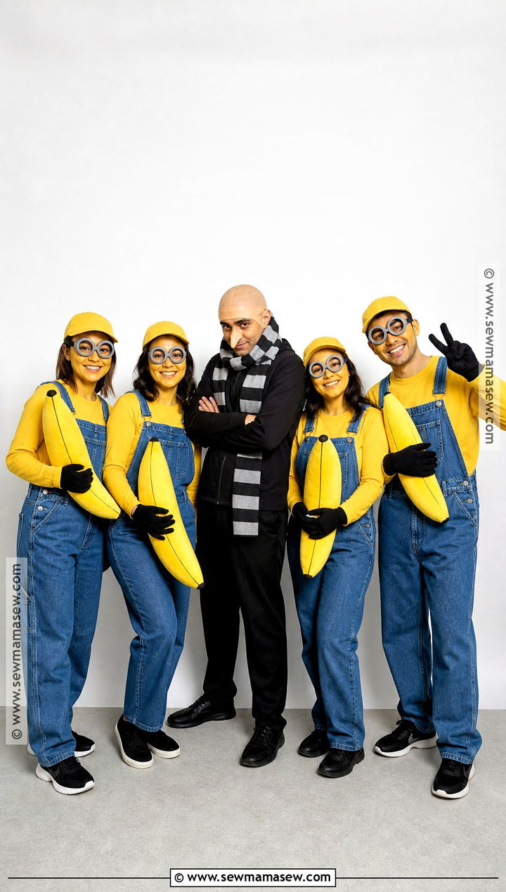 Minions And Gru Group Costume - 35 halloween costumes 5 people