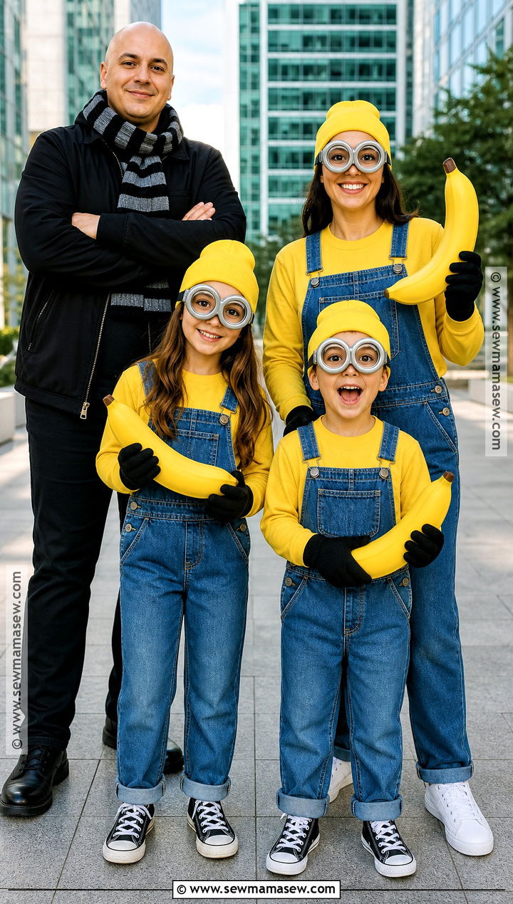 Minions Family Costume - 30 family costume ideas for 4