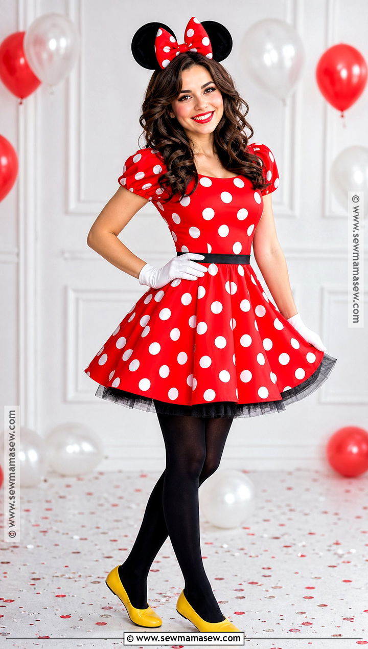 Minnie Mouse Costume With Polka Dot Dress - 30 disney dress up ideas