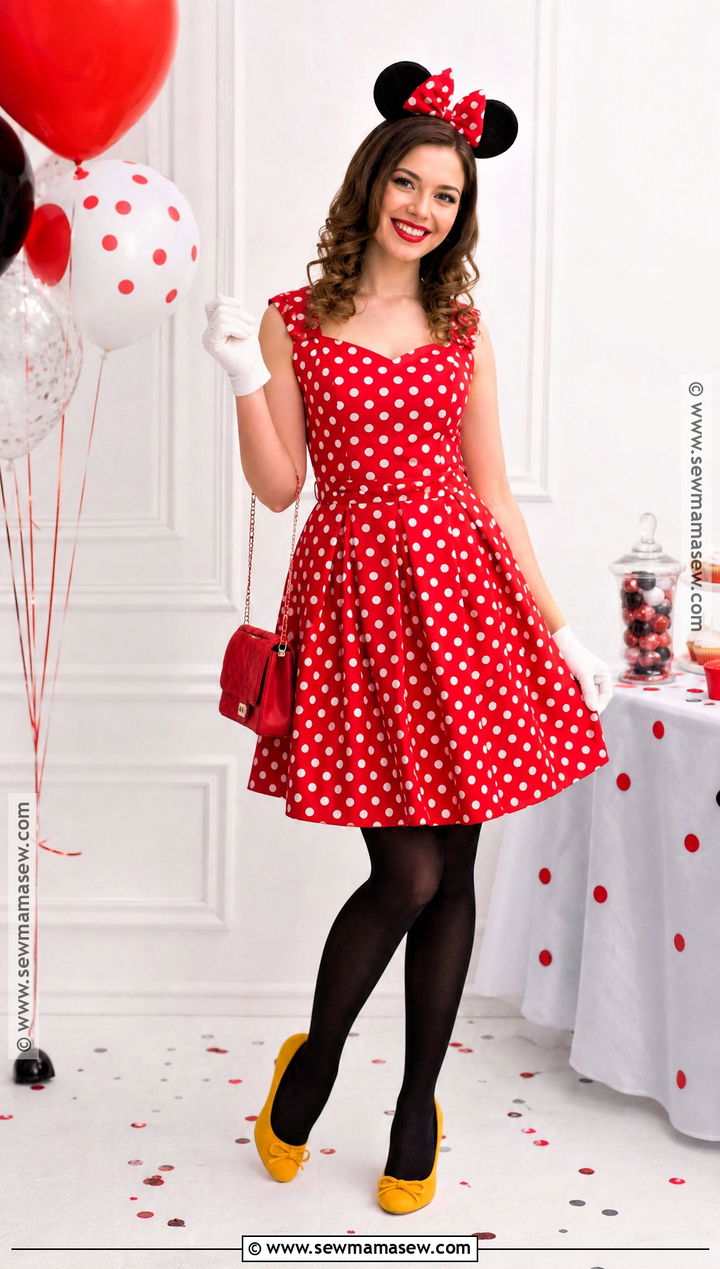 Minnie Mouse Costume With Polka Dot Dress - 35 disney costume ideas