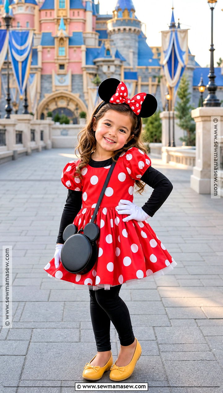 Minnie Mouse Costume With Polka Dot Dress - 35 girls halloween costumes for kids