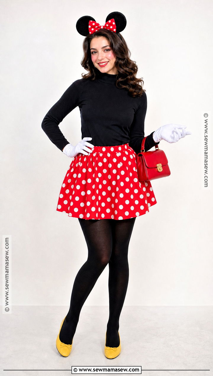 Minnie Mouse Costume With Polka Dot Skirt - 30 Simple Disney Costumes
