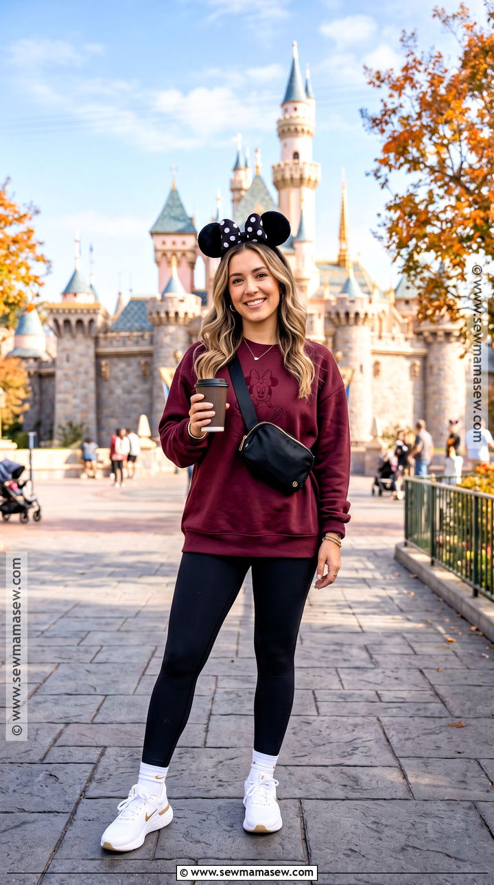 Minnie Mouse Fall Outfit With Leggings - 20 Disney Fall Outfit Ideas for Women