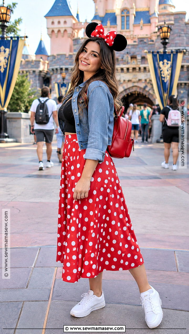 Minnie Mouse Polka Dot Skirt Disney Outfit - 20 Disney November Outfits