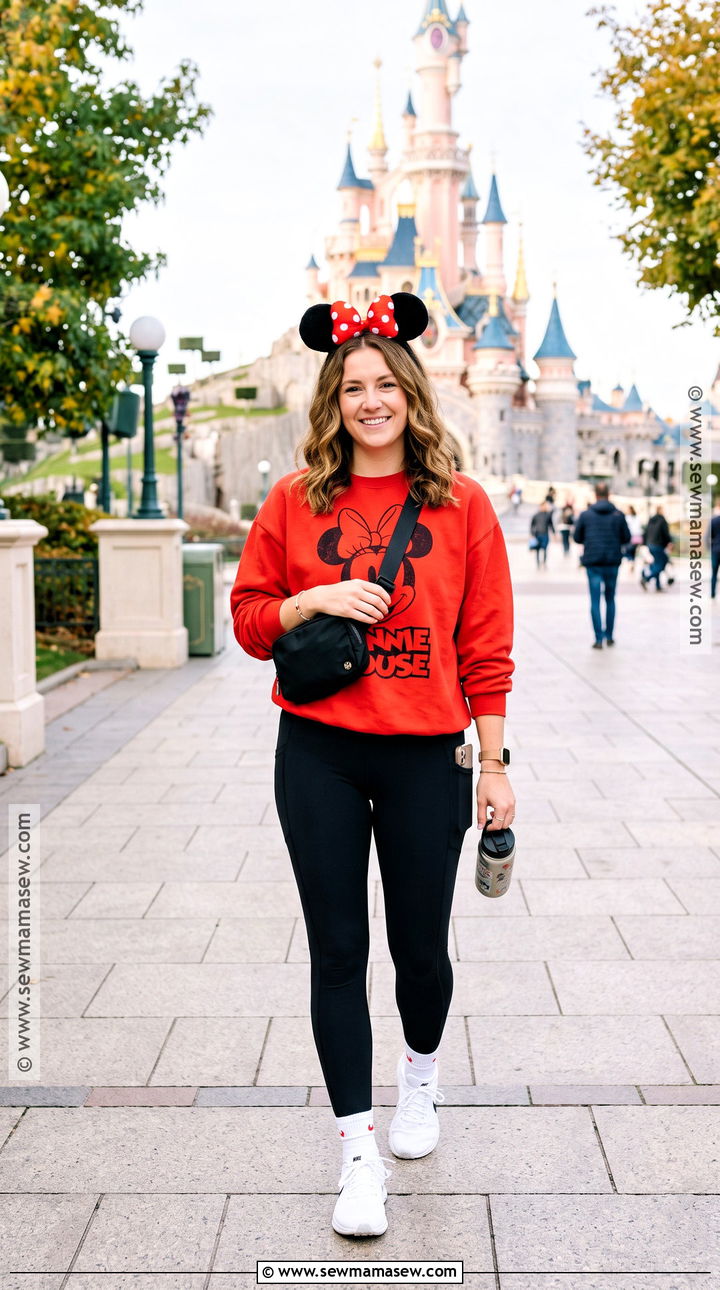 Minnie Mouse Sweatshirt And Leggings Outfit - 20 november disney outfits