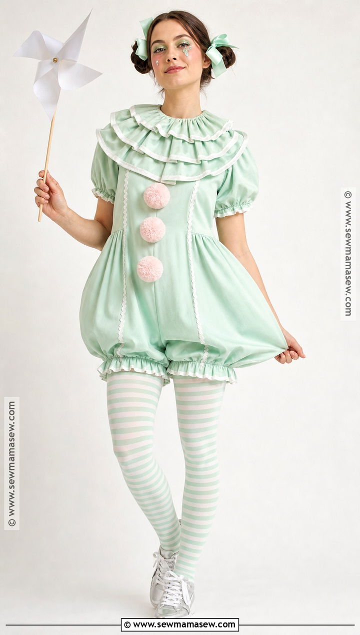 Mint Green Clown Costume - 30 Cute Clown Costume Ideas for Women