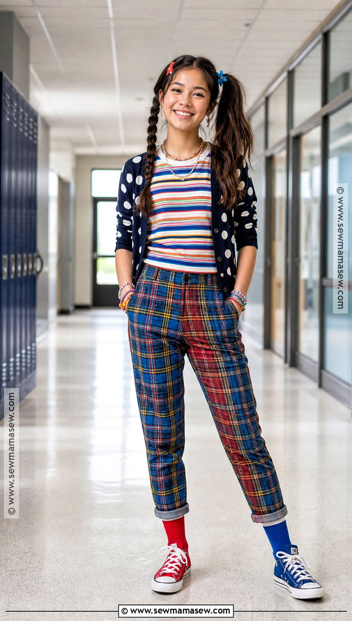 Mismatch Day Outfit - 30 Dress Up Days For School Spirit Weeks Ideas