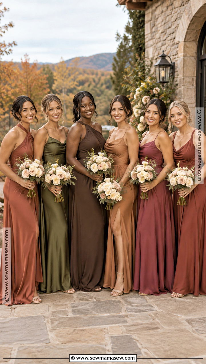Mismatched Earth Tone Bridesmaid Dresses - 15 bridesmaid autumn dresses