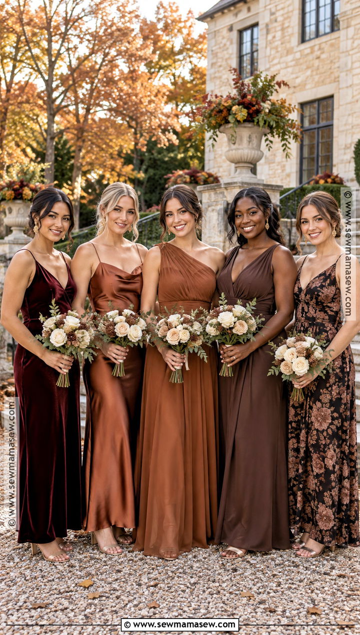 Mismatched Fall Bridesmaid Dresses With Neutral Heels - 25 bridesmaid dresses fall