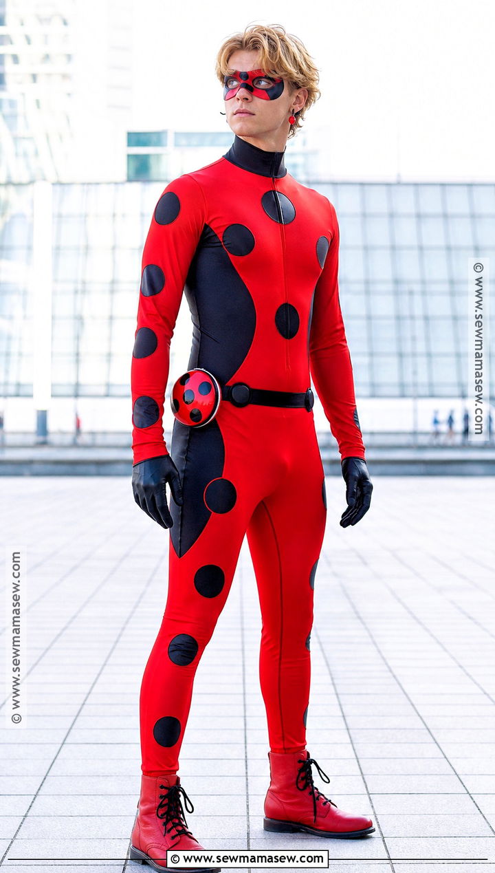 Mister Bug Cosplay With Red Black Suit - 30 Miraculous Cosplay Ideas