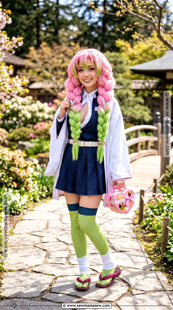 Mitsuri Kanroji Cosplay With Braided Wig - 30 seeu cosplay ideas