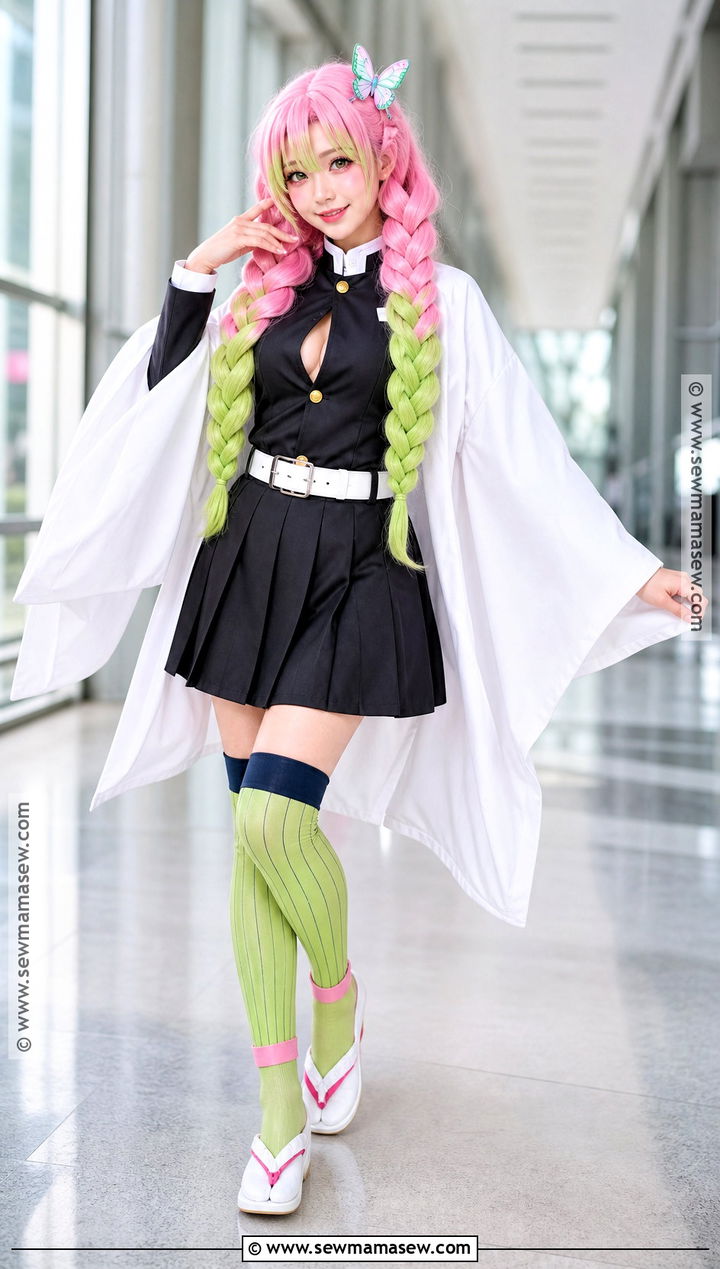 Mitsuri Kanroji Cosplay With Pink And Green Wig - 30 cosplay outfits for females
