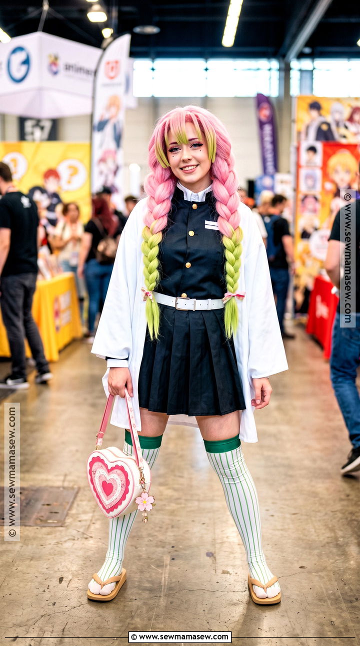Mitsuri Pink And Green Cosplay Dress - 30 cosplay dress ideas