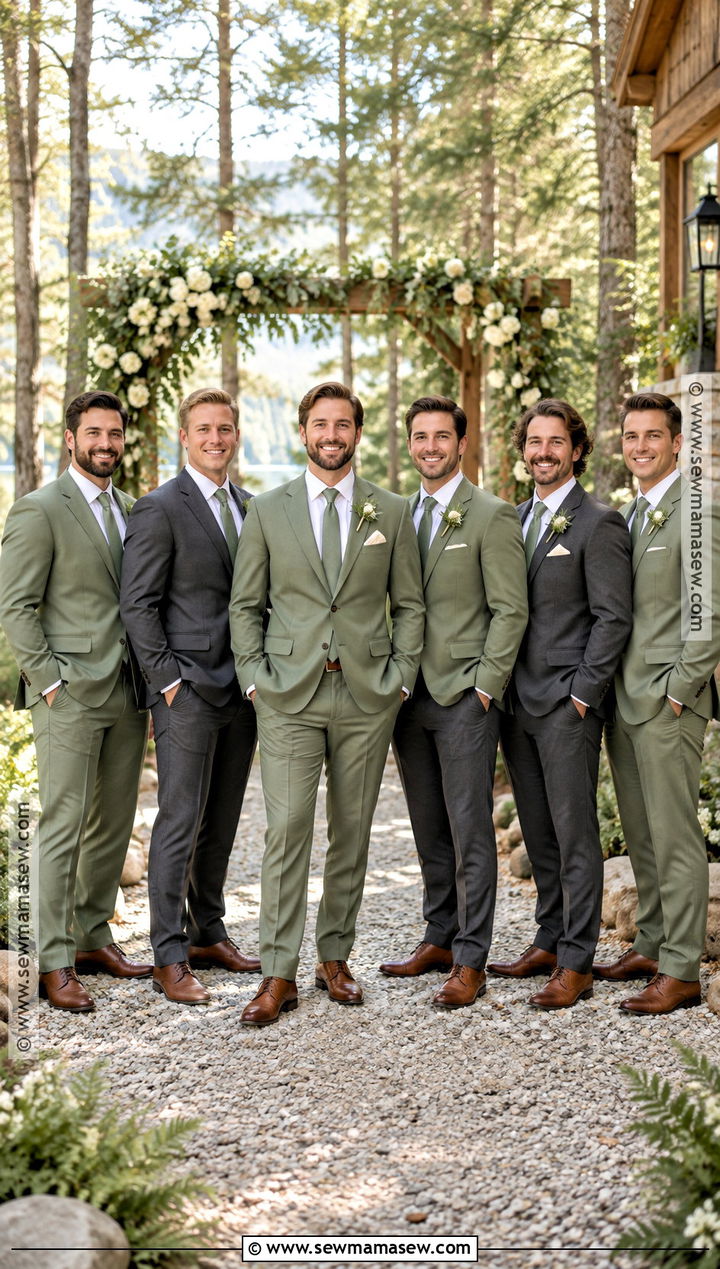Mix And Match Sage Green Groomsmen Attire - 15 fall wedding groomsmen attire sage green ideas