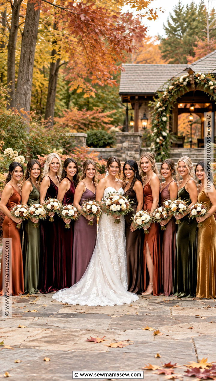 Mixed Fall Color Bridesmaid Dresses - 25 mixed bridesmaid dresses fall