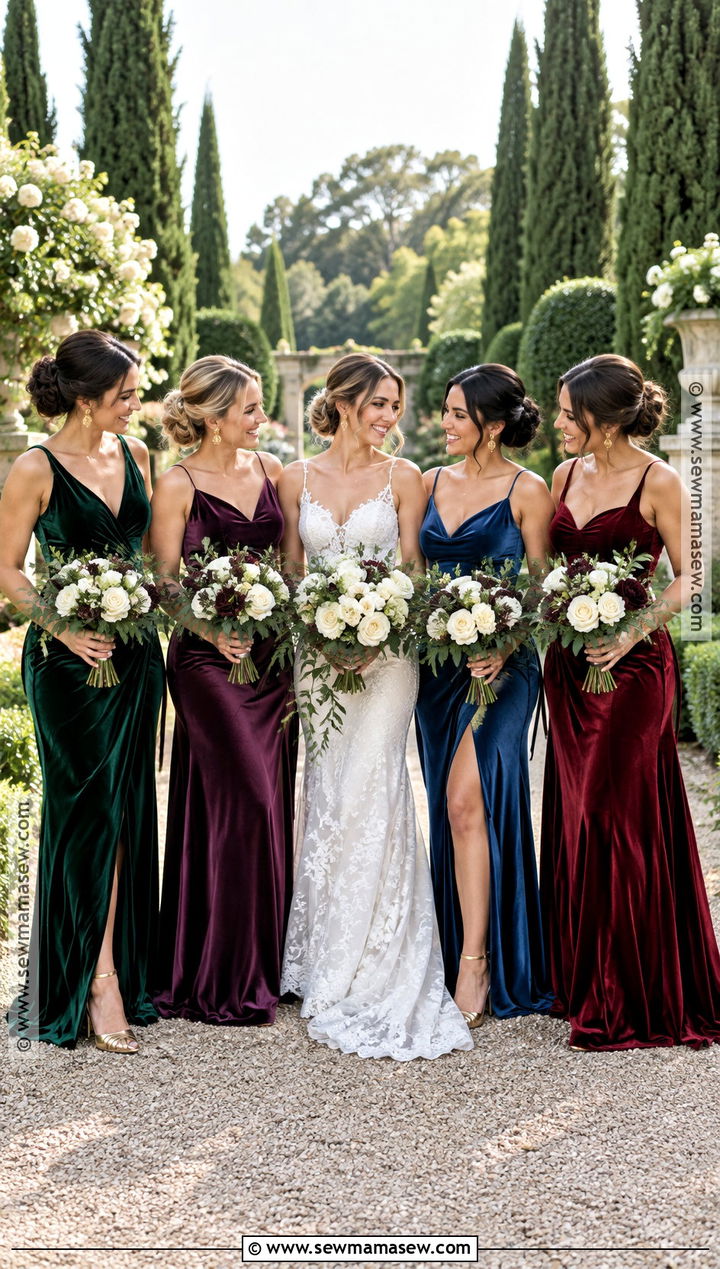 Mixed Jewel Tone Bridesmaid Dresses - 15 Fall Wedding Color Schemes October Bridesmaid Dress Ideas