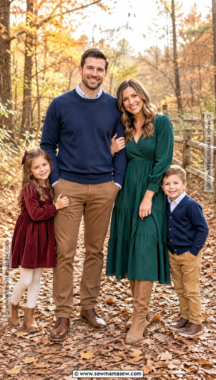 Mixed Jewel Tone Family Photo Outfits - 15 fall family pictures outfits jewel tones