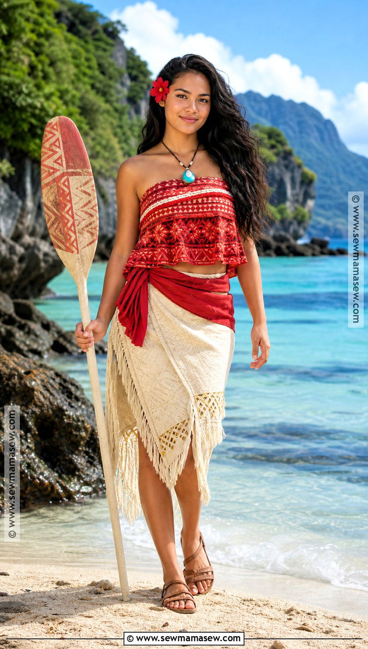 Moana Costume With Island Inspired Skirt - 35 disney costume ideas