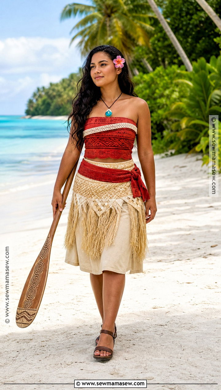 Moana Costume With Island Skirt - 30 disney dress up ideas
