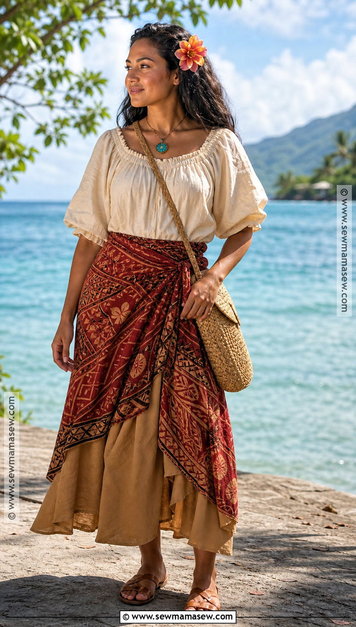 Moana Costume With Red Wrap Skirt - 40 disney costume ideas