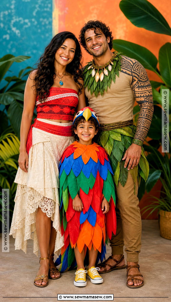 Moana Maui And Hei Hei Costume - 45 family of 3 halloween costumes