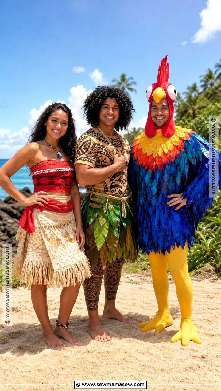 Moana Maui And Hei Hei Costume - 30 trio disney costumes