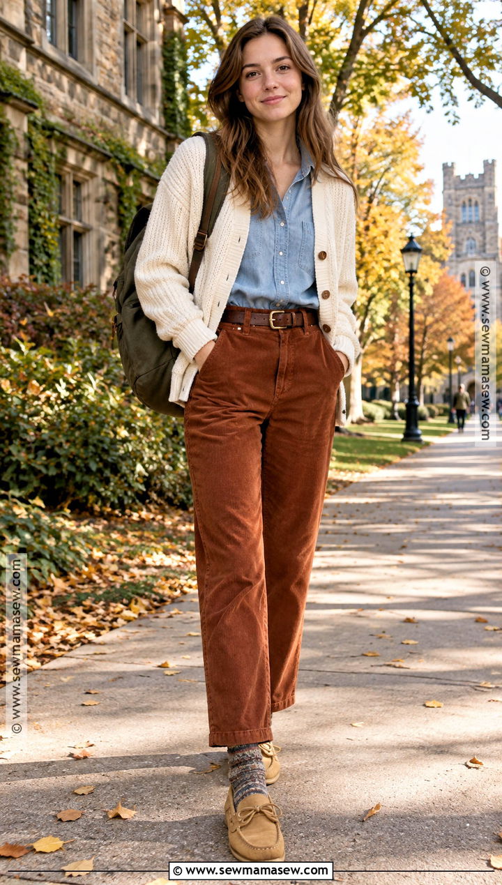 Moccasins With Corduroy Pants - 25 Shoes For Back To School