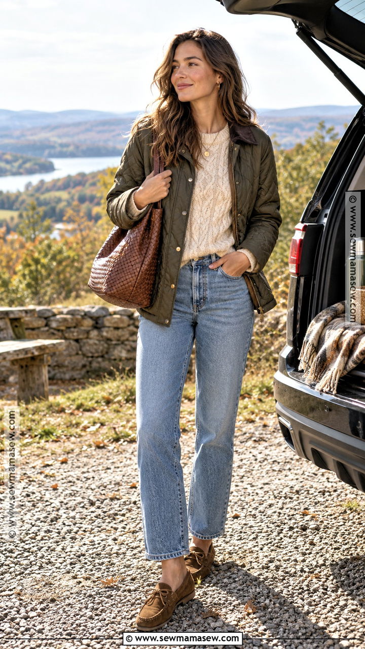 Moccasins With Relaxed Jeans And Sweater - 20 fall women shoes