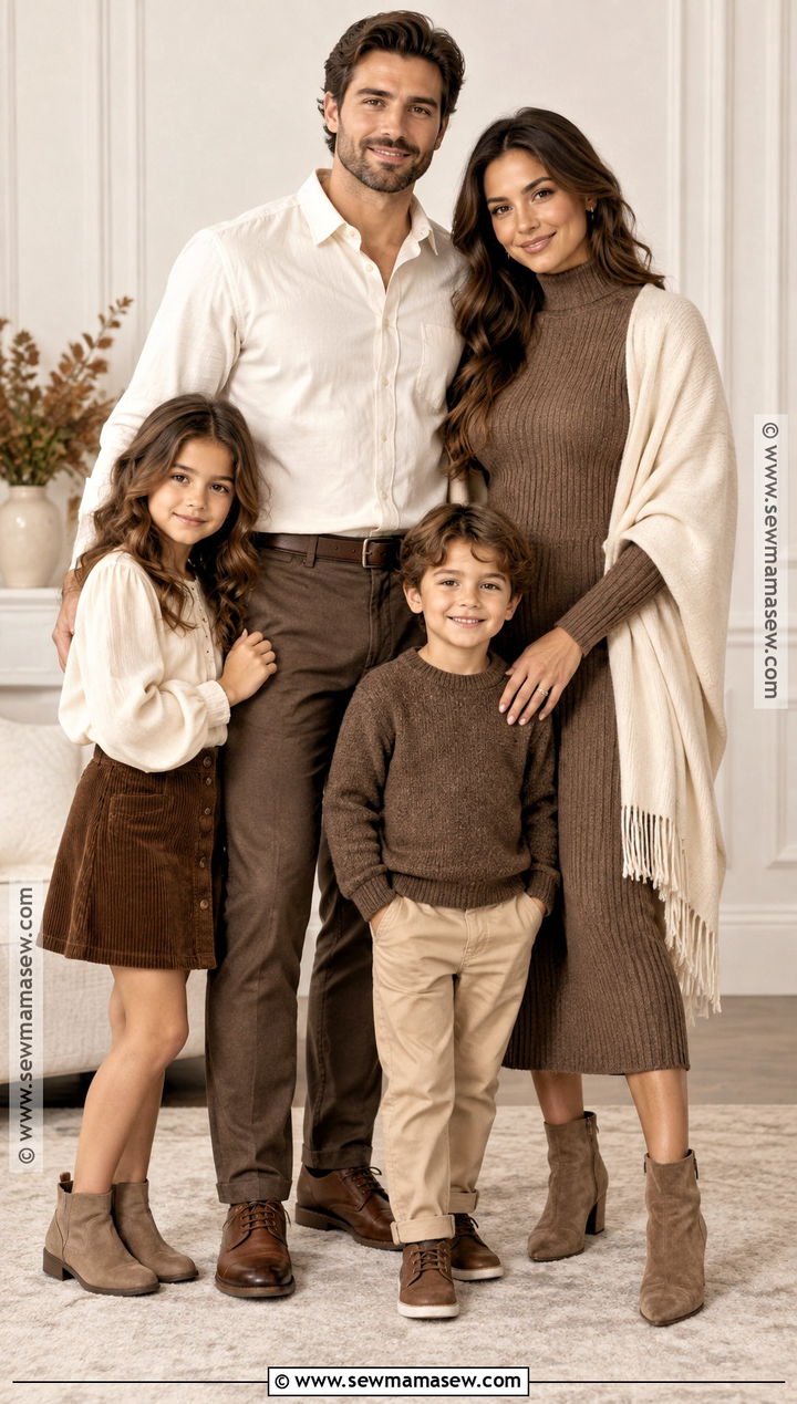 Mocha And Ivory Fall Family Picture Outfits - 20 Neutral Family Picture Outfits Fall