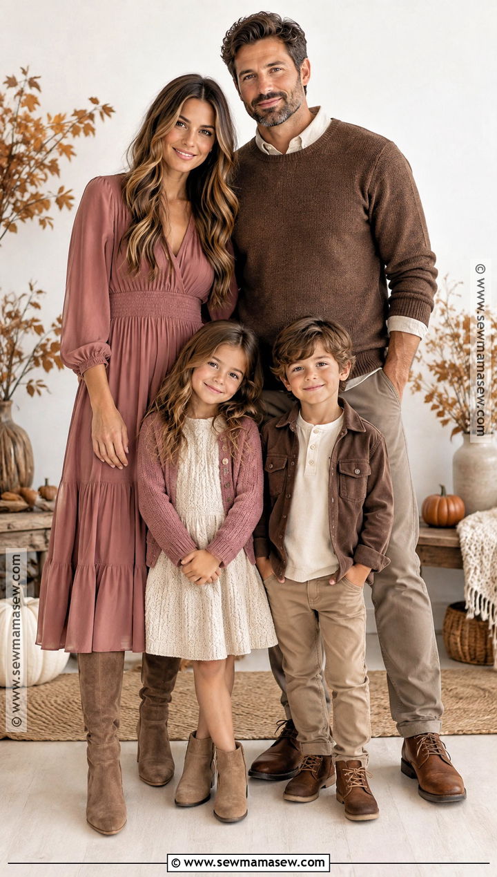 Mocha And Mauve Family Fall Picture Outfit - 25 family fall pictures outfits