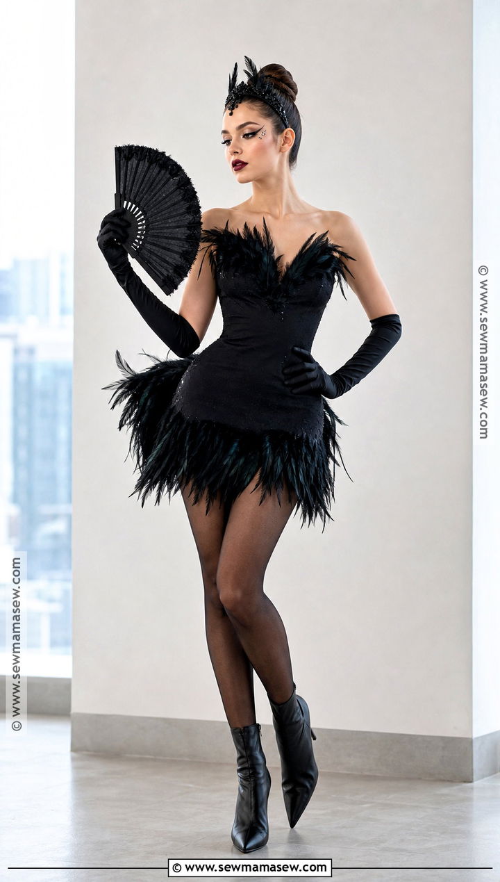 Modern Black Swan Costume With Mini Dress - 50 black swan costume ideas