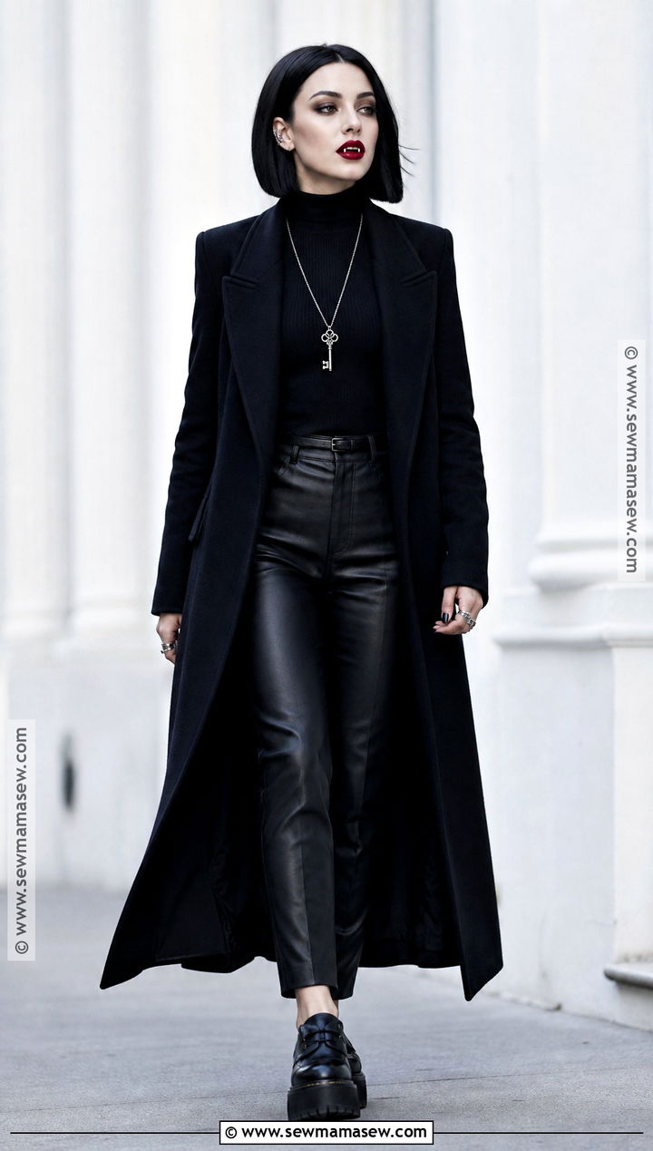 Modern Black Vampire Costume - 30 vampire costume outfit ideas