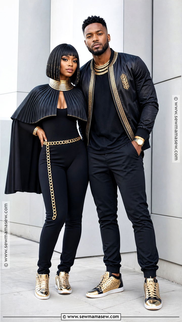 Modern Cleopatra Streetwear Couple Costume - 30 cleopatra couple costume ideas
