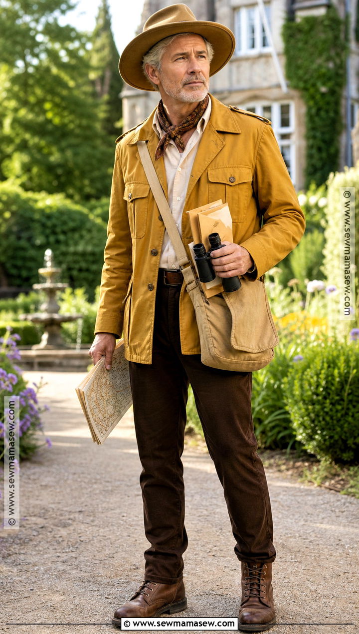 Modern Colonel Mustard Clue Costume With Safari Jacket - 30 Clue Halloween Costume Ideas