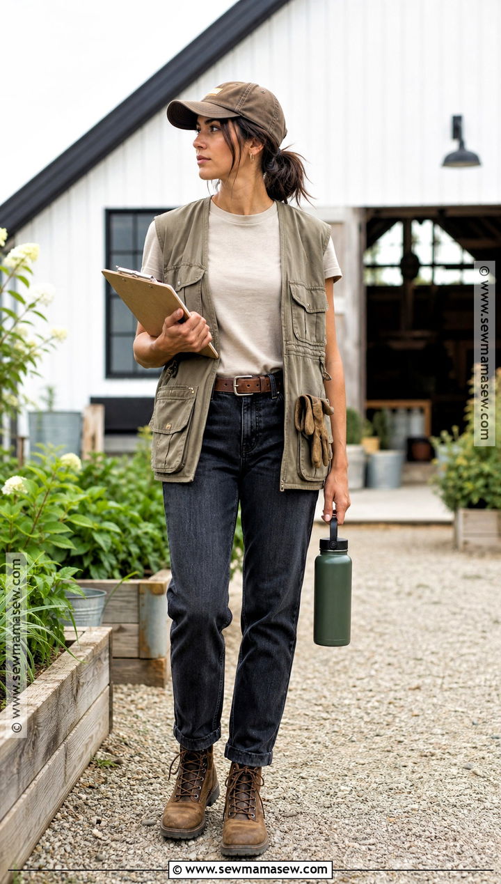 Modern Farmer Costume With Utility Vest - 30 farmer costume ideas for women