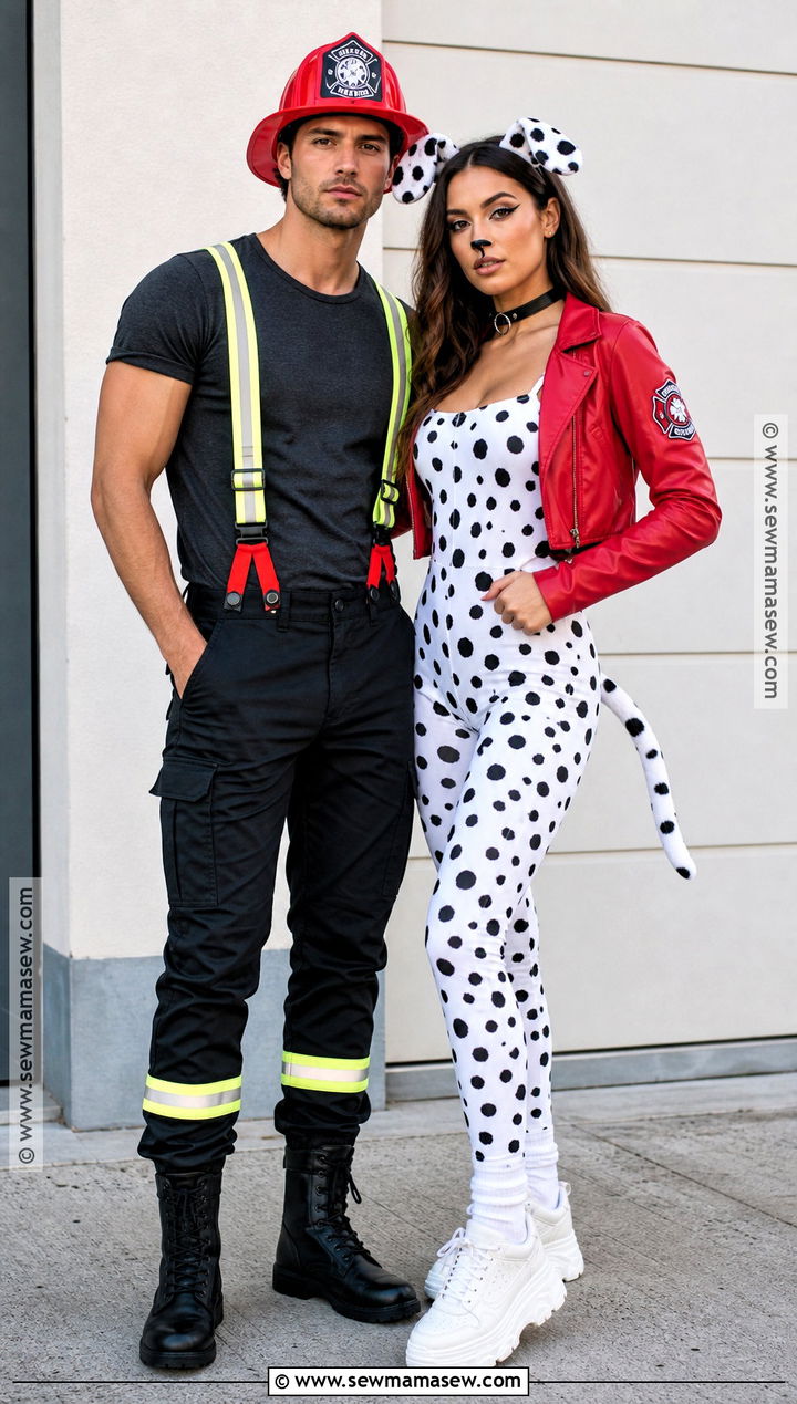 Modern Firefighter And Dalmatian Costume - 30 Fireman And Dalmatian Costume Ideas for Couples